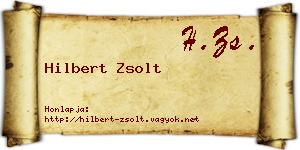 Hilbert Zsolt névjegykártya